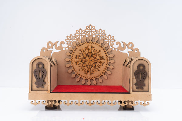 MDF Wooden Sihasan jula for God | Home Decore God Throne in Wooden Cutout Board