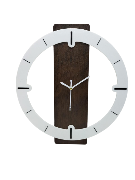 Wall Clock Stylish & Unique Wood and Acrylic
