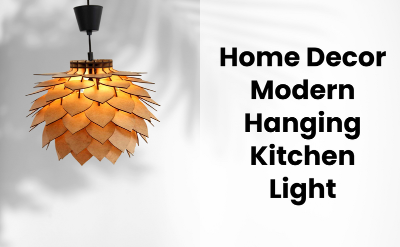 Hanging Lamp MDF  Modern Natural Wood Ceiling Pendant Light