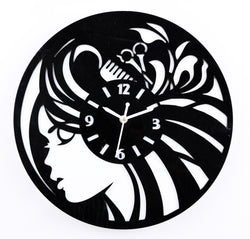 Wall Clock for Beauty Hair Salon Barber Shop 12" Acrylic Numerical Antic & Trending Design | Black & White