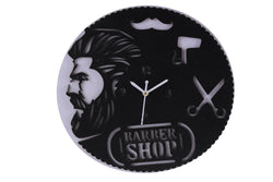 Wall Clock for Hair Salon Barber Shop 12" Wooden Numerical Antic & Trending Design | Black & White